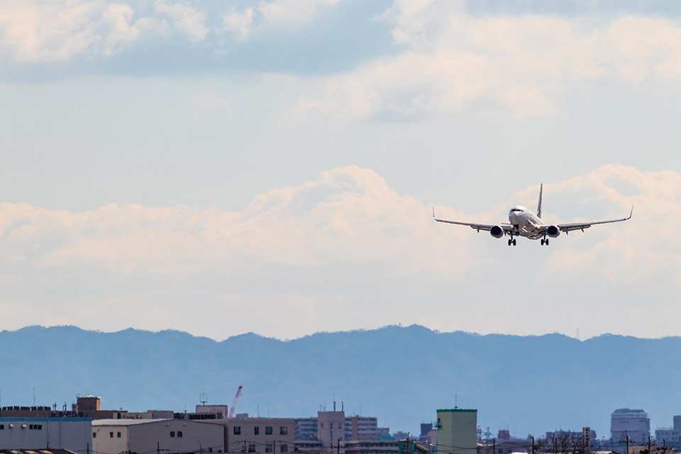 飛行機_空_着陸